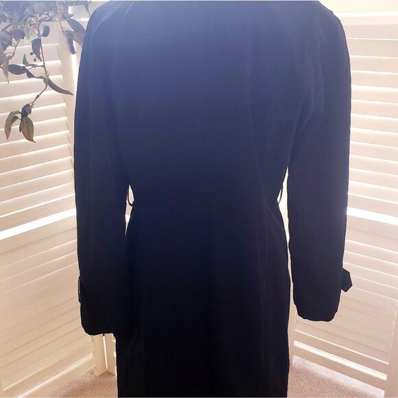 LONDON FOG BLACK MULTI POCKET LINED TRENCH COAT PM - Picture 6 of 9